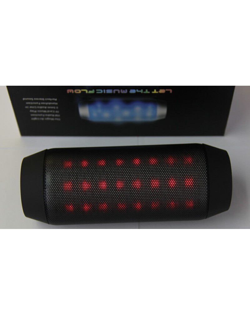 Portable Wireless Bluetooth Speaker  Colorful 360 LED lights FM Radio TF card USB Rechargeable Outdoor Speaker