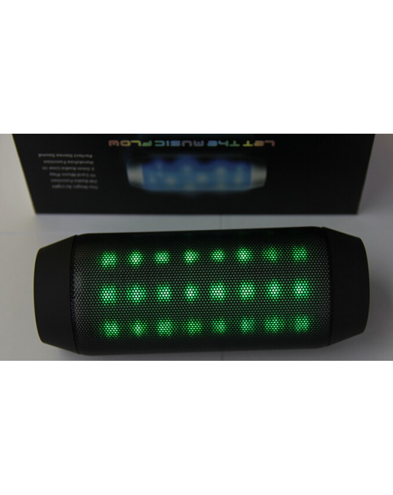 Portable Wireless Bluetooth Speaker  Colorful 360 LED lights FM Radio TF card USB Rechargeable Outdoor Speaker