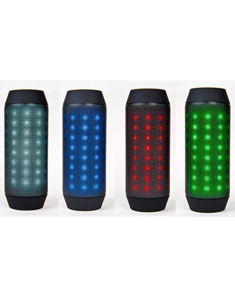 Portable Wireless Bluetooth Speaker  Colorful 360 LED lights FM Radio TF card USB Rechargeable Outdoor Speaker