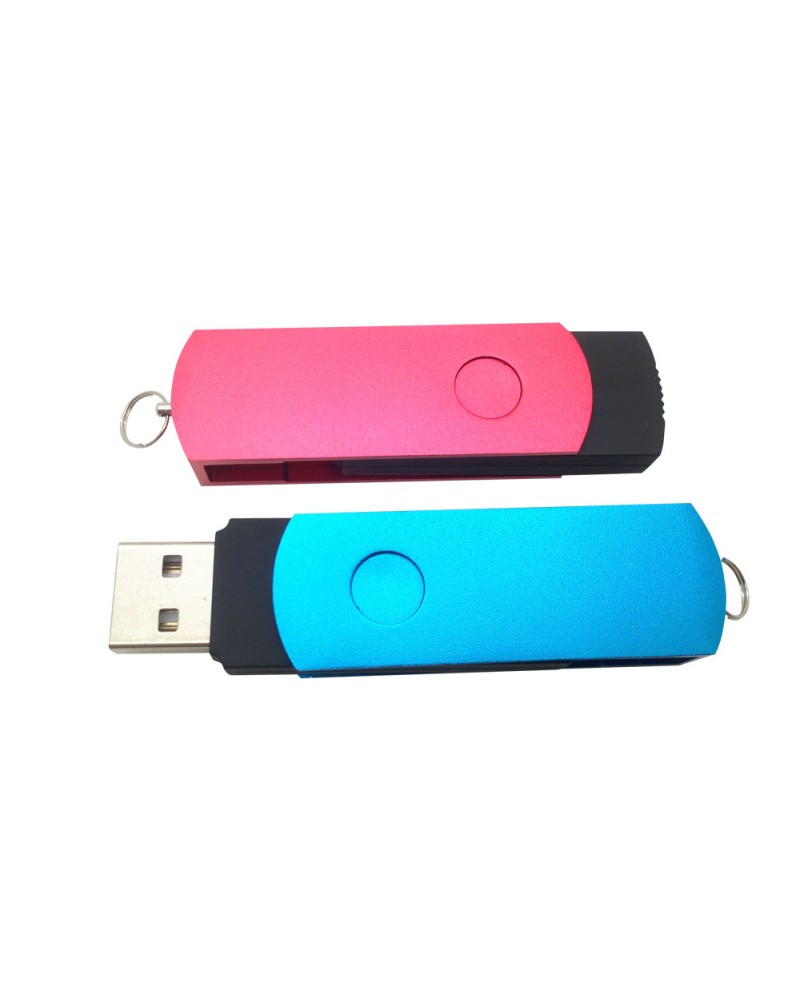 manufacturers supply creative rotation USB 3 wholesale zinc alloy casing can print LOGO gift USB