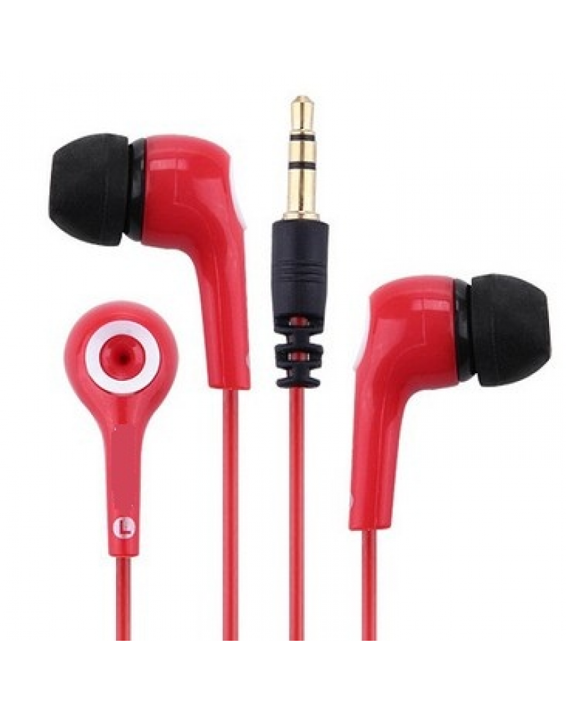 EX-095SL 3.5mm Stereo In-Ear Earphone Headset - Red