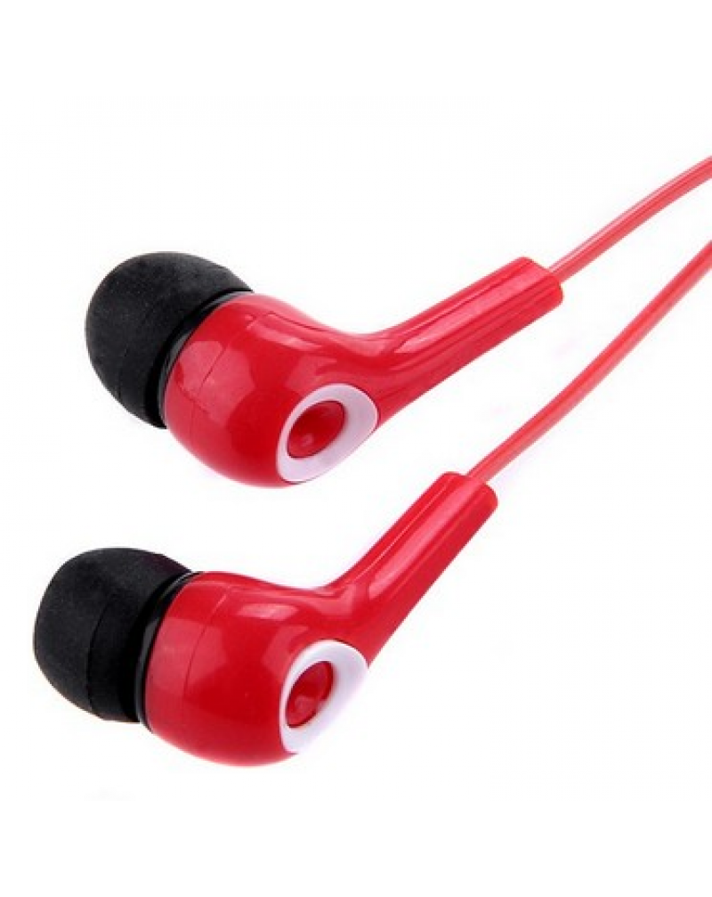 EX-095SL 3.5mm Stereo In-Ear Earphone Headset - Red