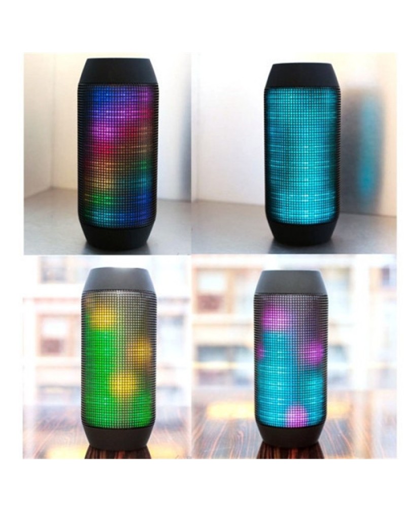 New Hot Pulse Portable Wireless Bluetooth Speaker Support NFC Colorful 360 LED lights U-disck and TF card Outdoor Speaker