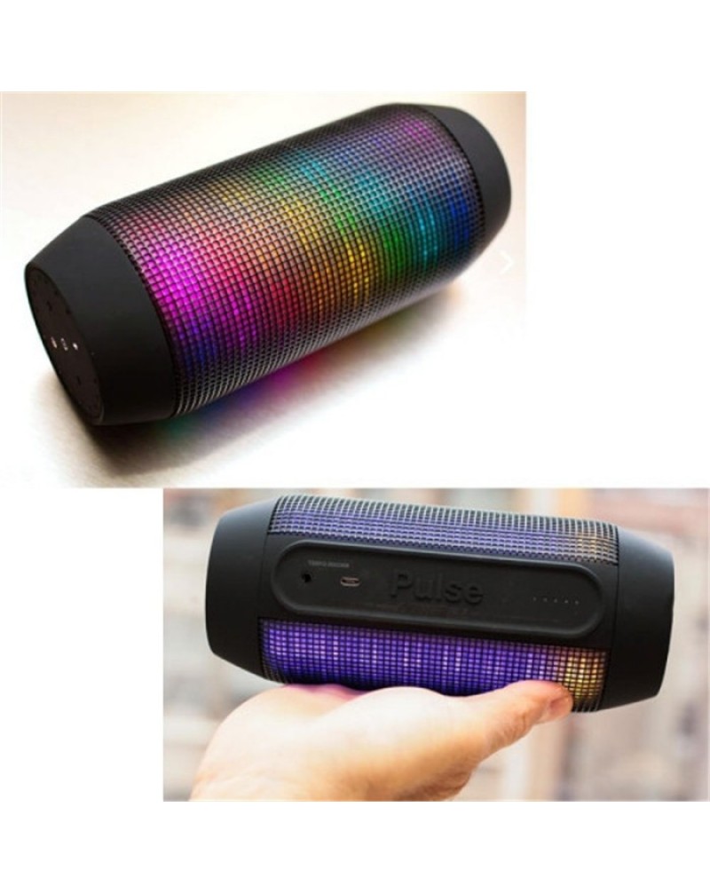 New Hot Pulse Portable Wireless Bluetooth Speaker Support NFC Colorful 360 LED lights U-disck and TF card Outdoor Speaker