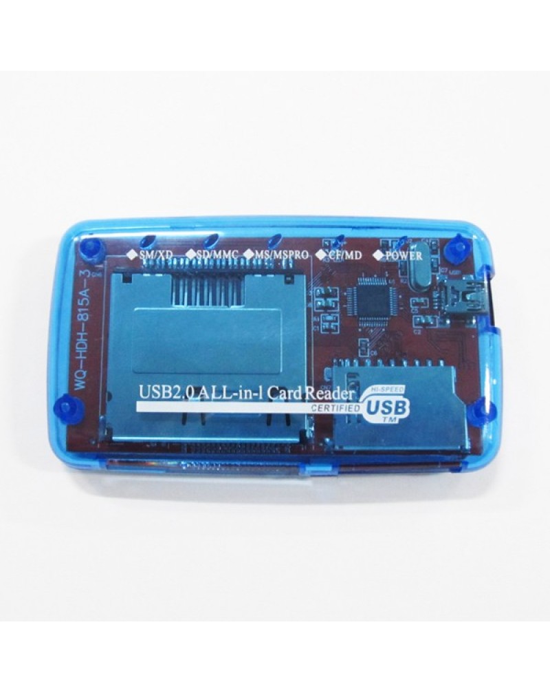 USB2.0 SM/XD SD/MMC MS/MS PRO CF/MD All in 1 Card Reader