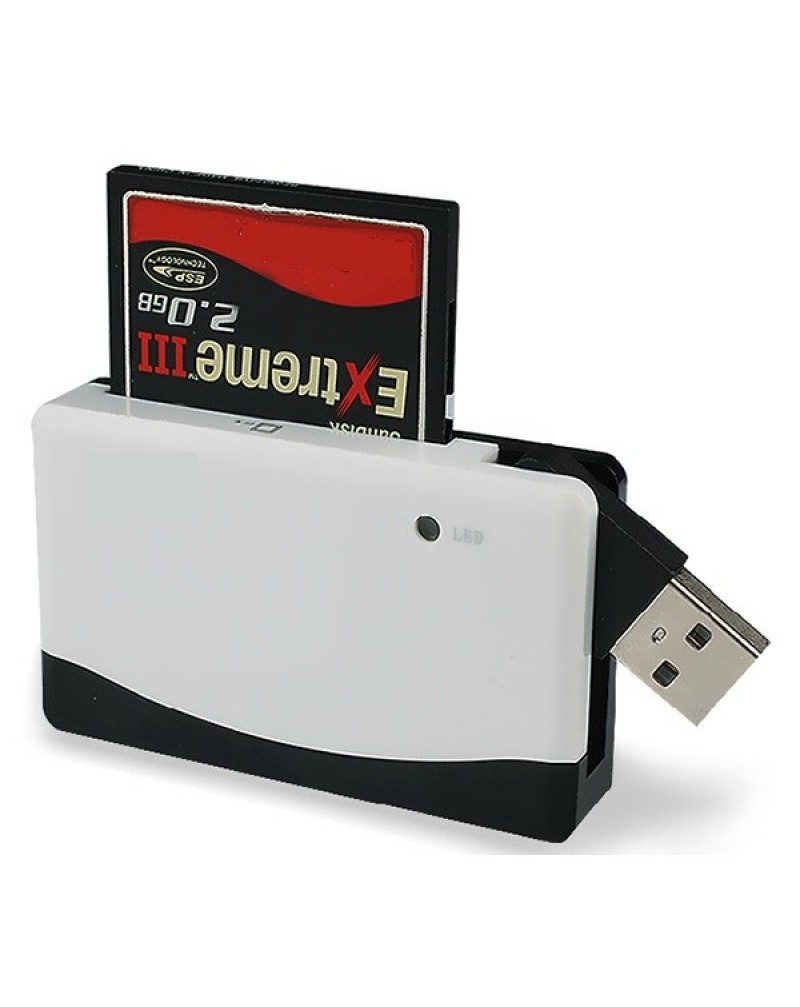 All in 1 microSD SD MMC MS CF USB2.0 Card Reader SCRM057