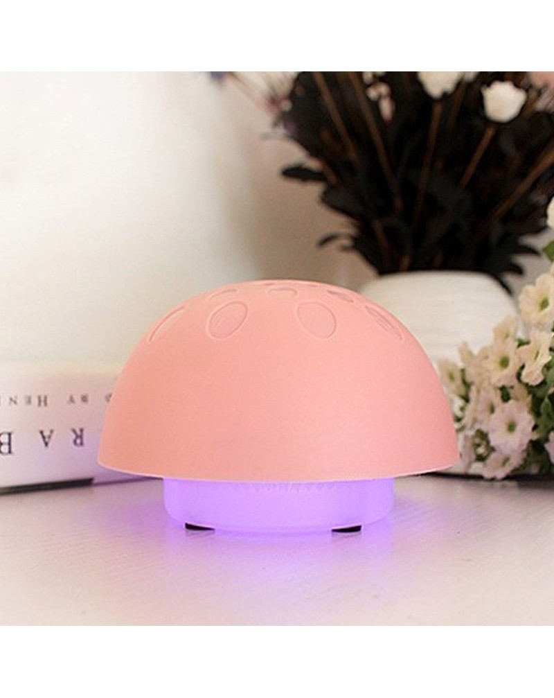 One pair Lovely mini USB mushroom speakers with colorful light for PC  Laptop