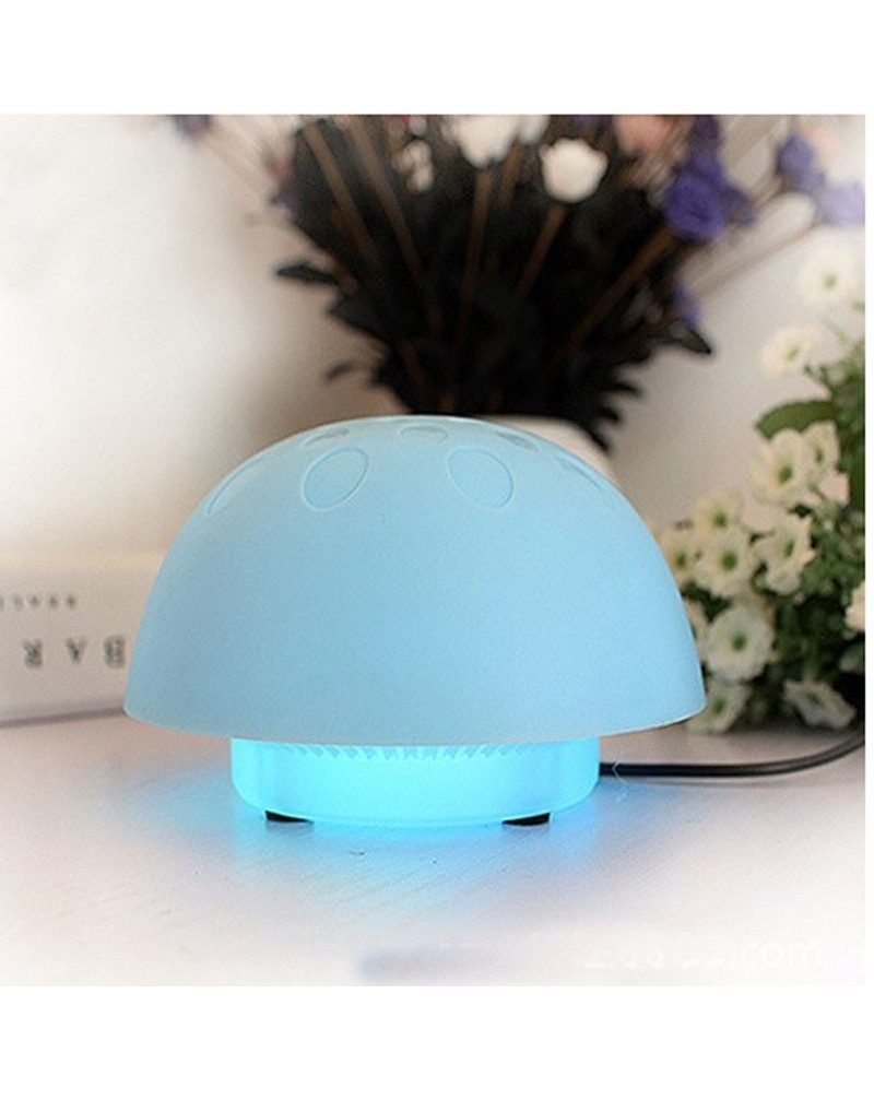 One pair Lovely mini USB mushroom speakers with colorful light for PC  Laptop