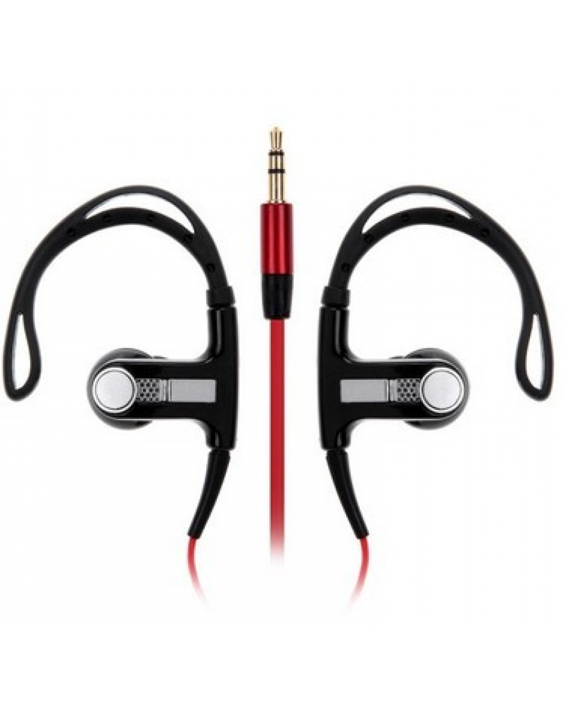 Stylish 3.5mm In-Ear Stereo Music Earphones Headset w/ Microphone - Red