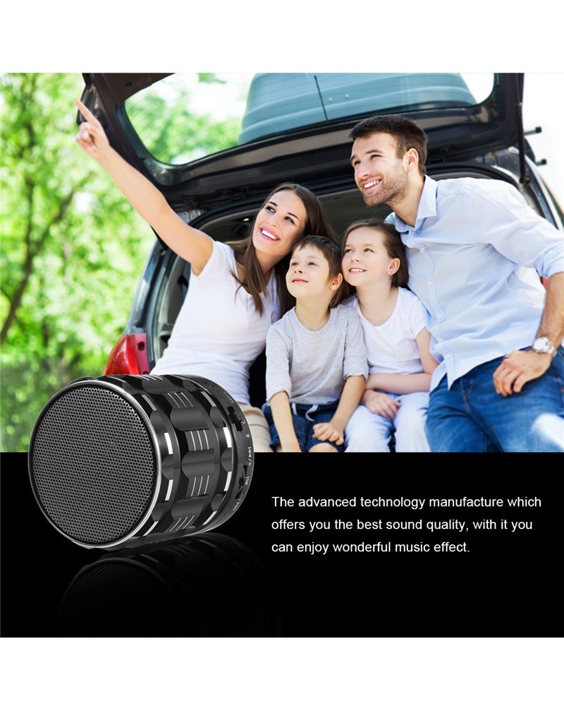 2015 new black fashion Round Bluetooth stereo subwoofer can call Mini Portable speaker wholesaler  free shipping