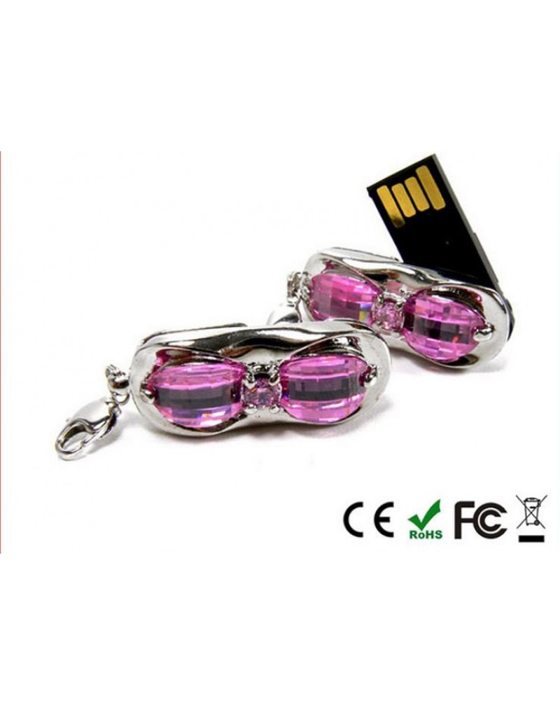 USB 3.0 Memory Stick Foldable U Disk 8GB Capacity Fashion Purple Crystal Design