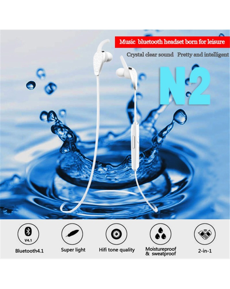 N2 Bluetooth 4.1 Headset Wireless Headset Sports Music Headphones Stereo Headphones