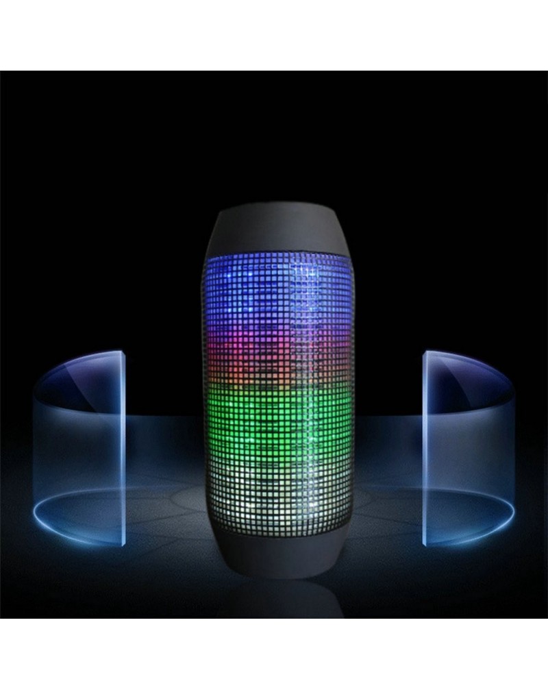 Electronic Audio Bluetooth Speaker LED lights Pulse Portable Wireless LED  Colorful support U-disck 360 TF Card Outdoor