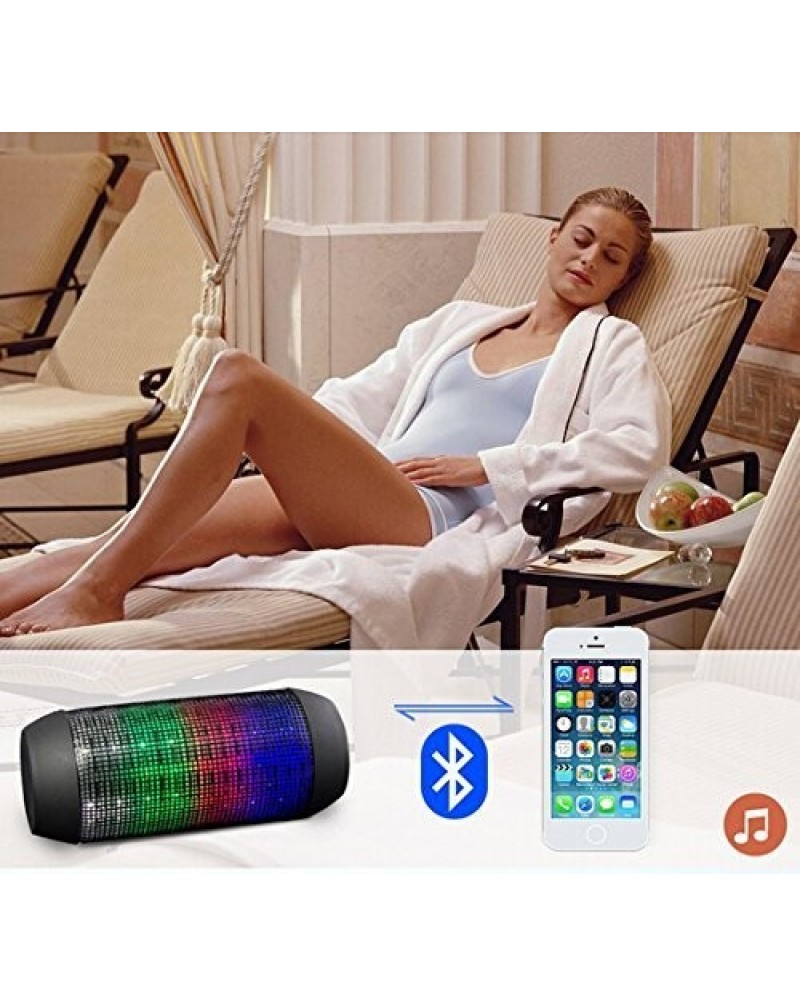 Electronic Audio Bluetooth Speaker LED lights Pulse Portable Wireless LED  Colorful support U-disck 360 TF Card Outdoor