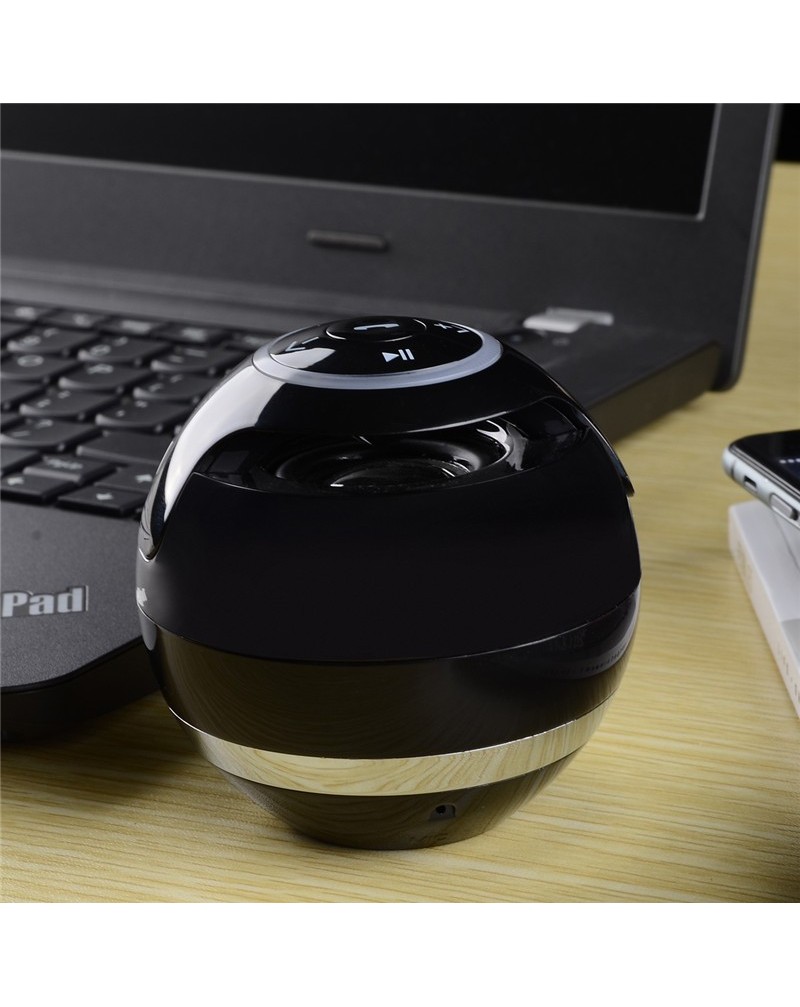 GS009 Round Portable Wireless Bluetooth Speaker Black