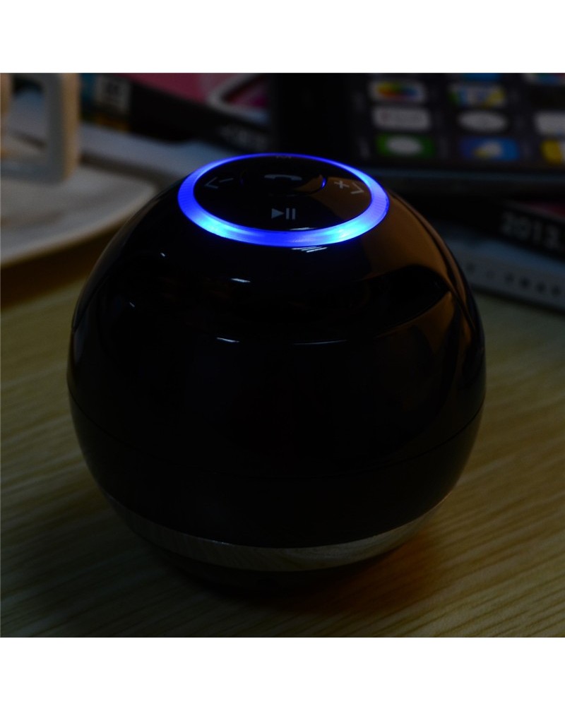 GS009 Round Portable Wireless Bluetooth Speaker Black