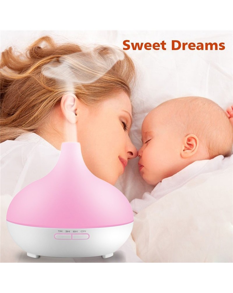 DT-1515 300ML Aroma Humidifier Ultrasonic Aromatherapy Essential Oil Diffusion Machine / Seven Kinds of Color Changing LED / Dry Automatic Shutdown