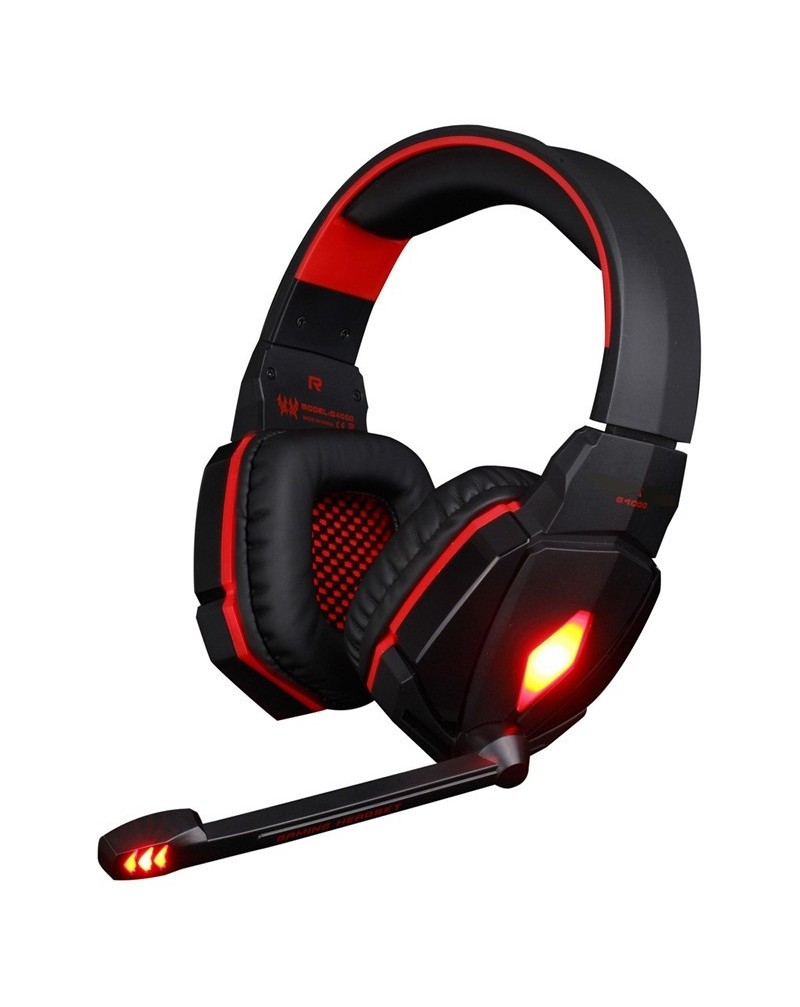 G4000 of Anti-noise Headset Adjustable Lamp Dazzle HIFI Stereo Headset Computer PS3 Games Headphones