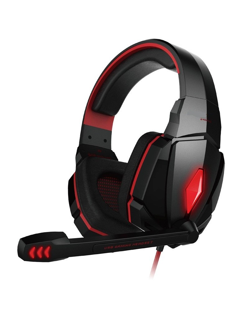 G4000 of Anti-noise Headset Adjustable Lamp Dazzle HIFI Stereo Headset Computer PS3 Games Headphones