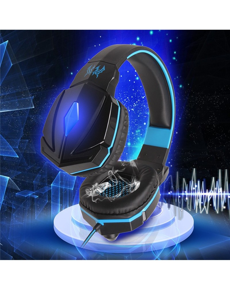 G4000 of Anti-noise Headset Adjustable Lamp Dazzle HIFI Stereo Headset Computer PS3 Games Headphones