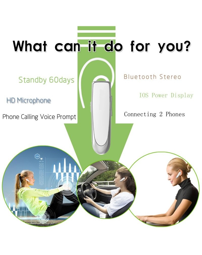 24 Hours Call Bluetooth4.0 Headset Ultra-lightweight, Also Call In An Ultra-small Body, You Can Also Enjoy Bluetooth Headset Bluetooth Earphone Music