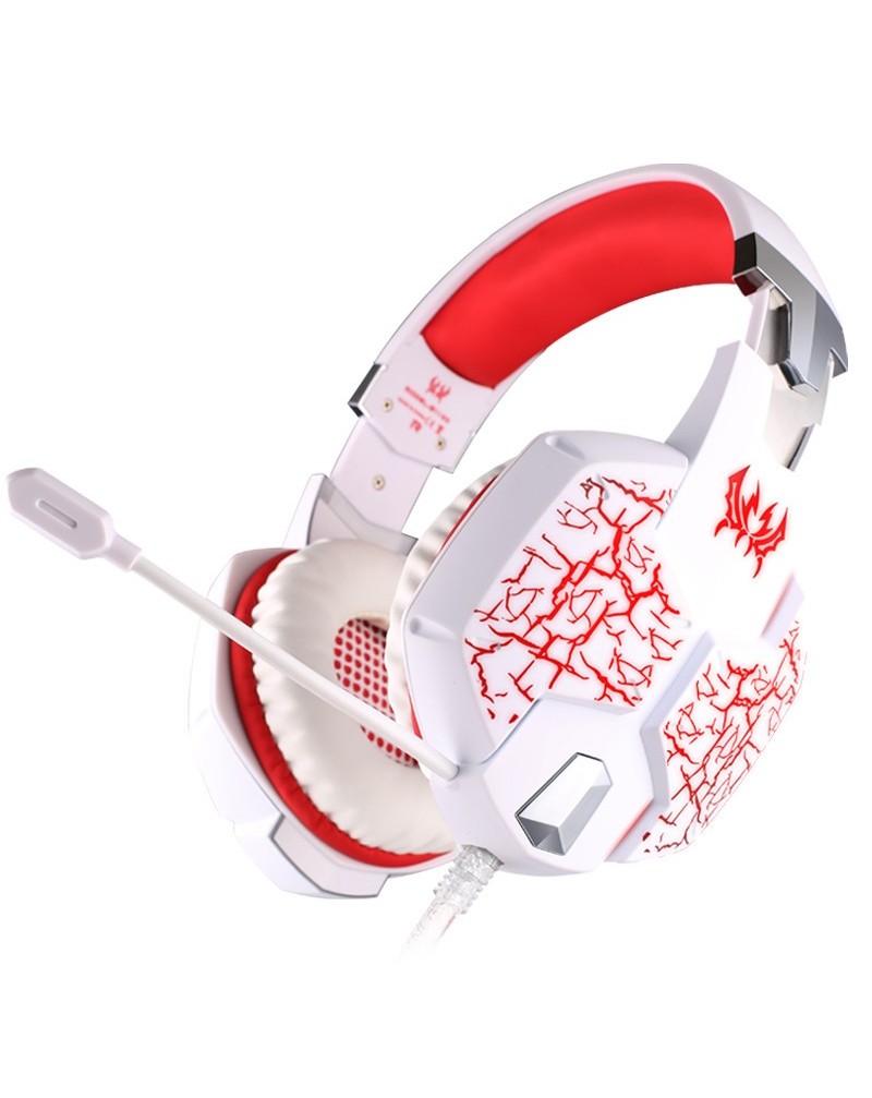 G1100 Vibration Function Professional Gaming Headphone Games Headset with Mic Stereo Bass Breathing LED Light for PC Gamer