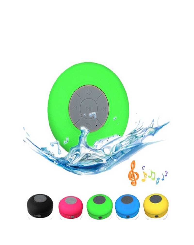 Universal Bluetooth Waterproof Wireless Shower Car Handsfree Mic Suction Speaker random color